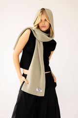 The Recycled Bottle Hooded Scarf - Arctic Grey - AW25
