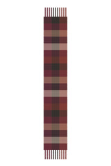 The Reykjavik Scarf - 100% Recycled - Burgundy check - AW25