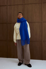 The Reykjavik Scarf with RWS Wool - Electric Blue - AW25