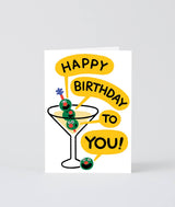 Happy Birthday Martini Greeting Card