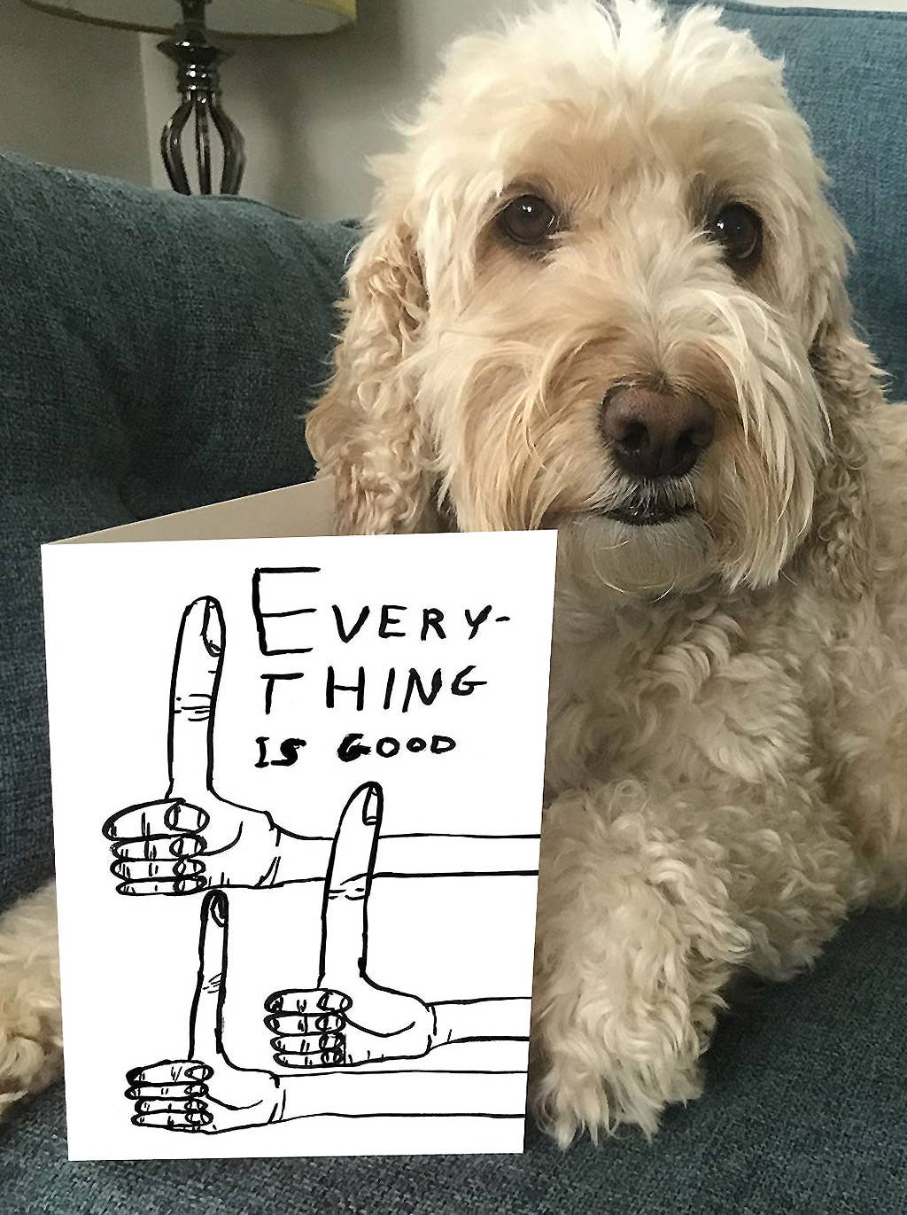Lustige David Shrigley Grußkarte — Alles ist gut