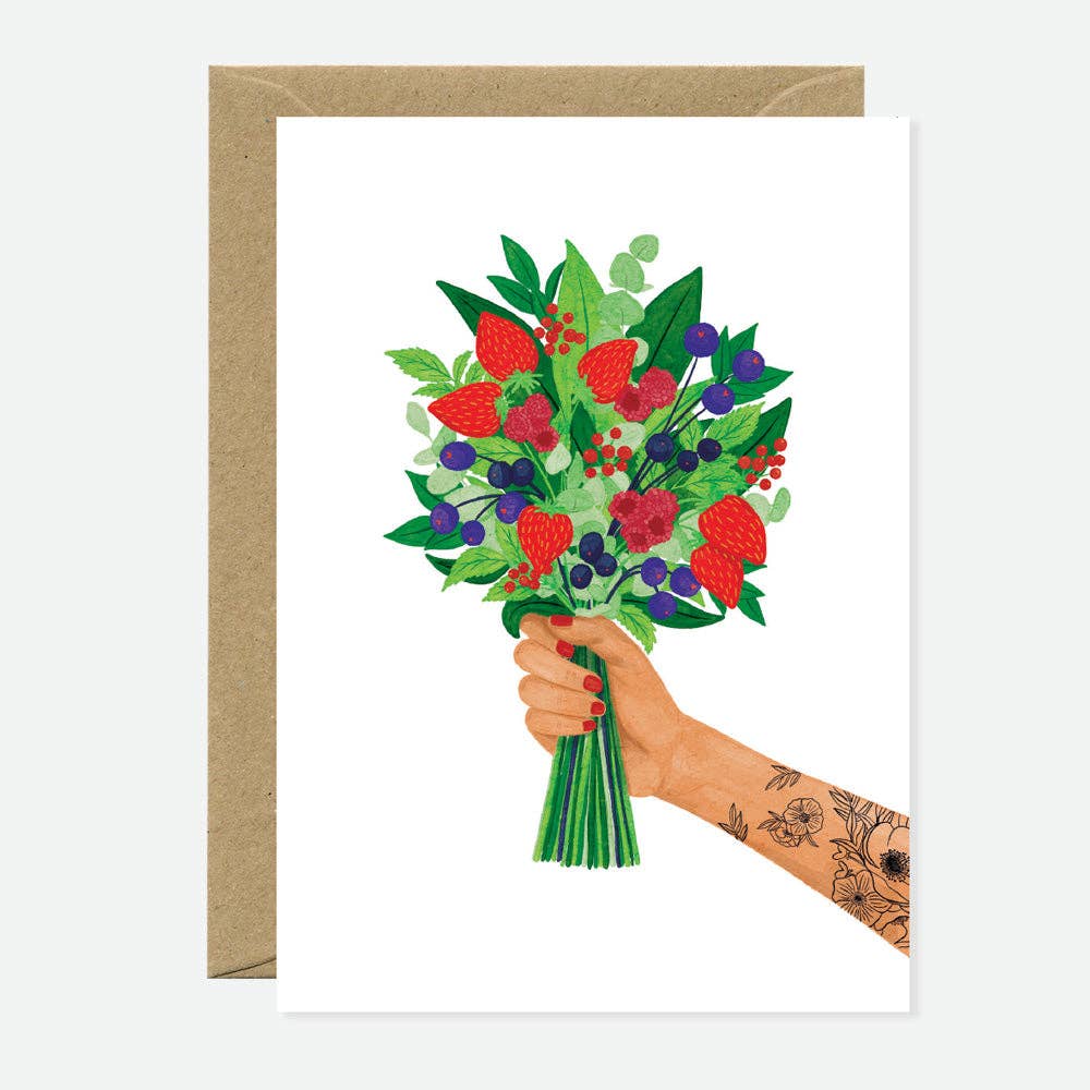 Berries Bouquet - Greeting Card