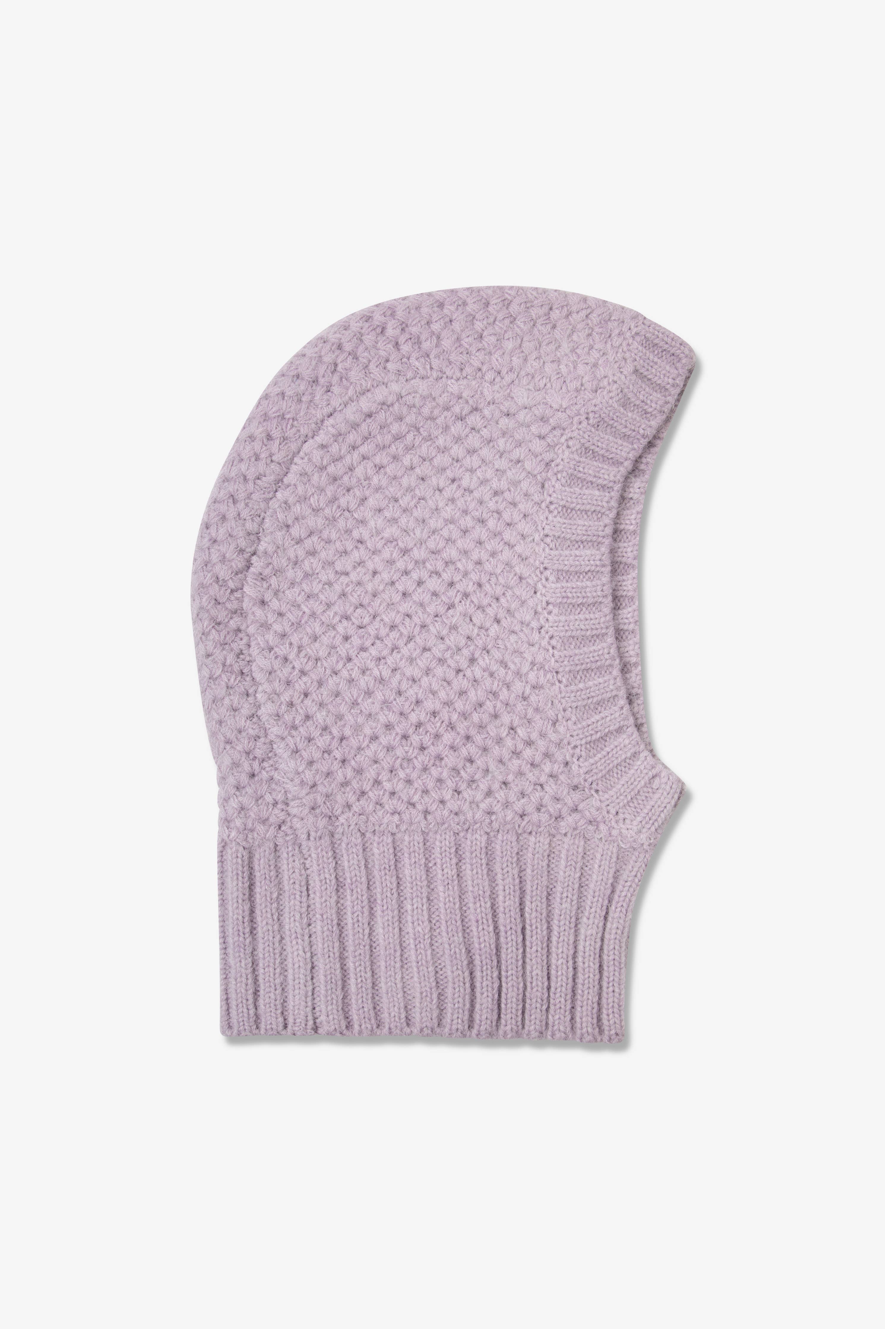 The Alpaca Balaclava Fitted Hood - Lilac - AW23