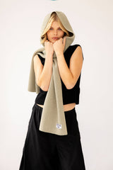 The Recycled Bottle Hooded Scarf - Arctic Grey - AW25