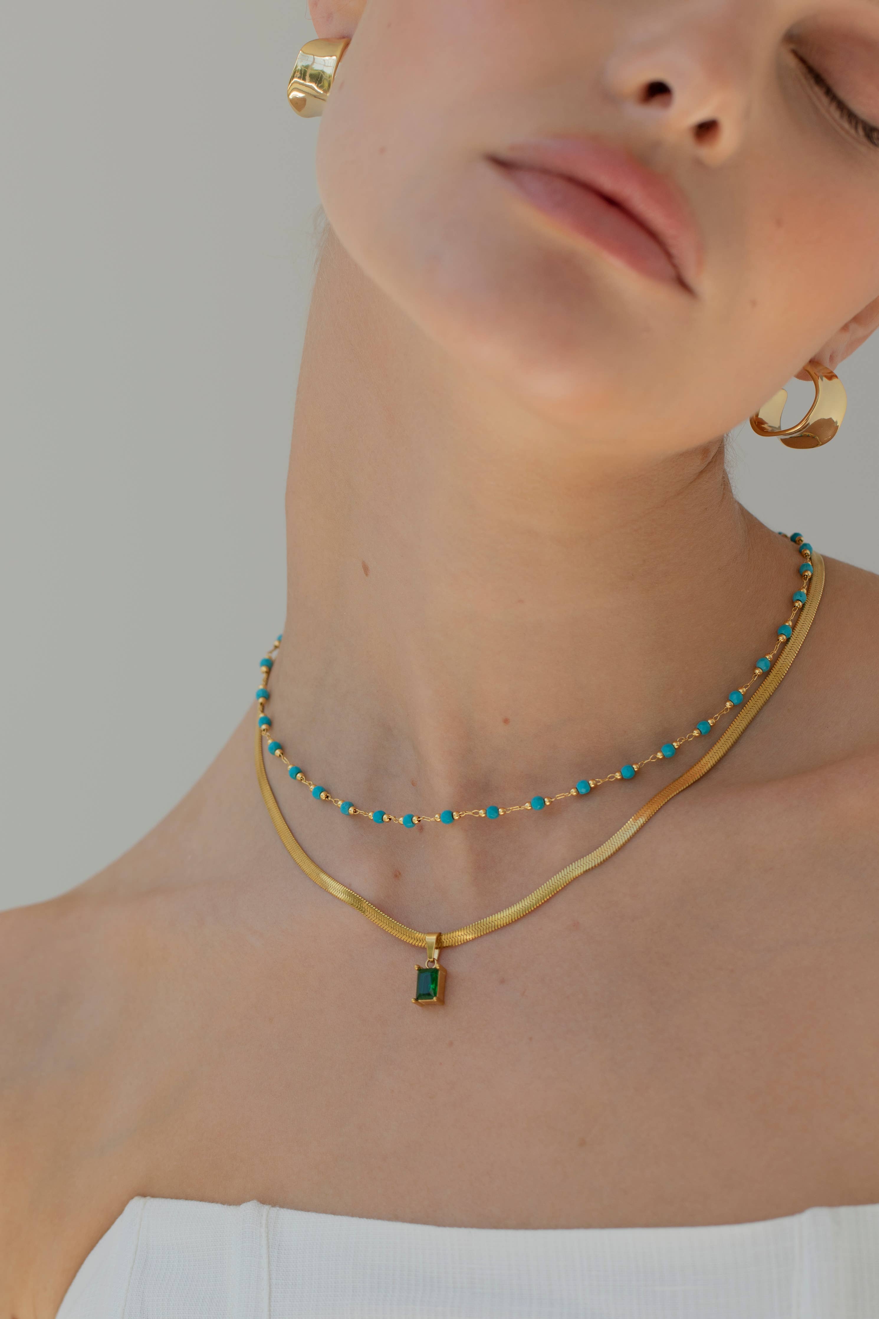 Gold Irregular Molten Hoop Earrings - Eos