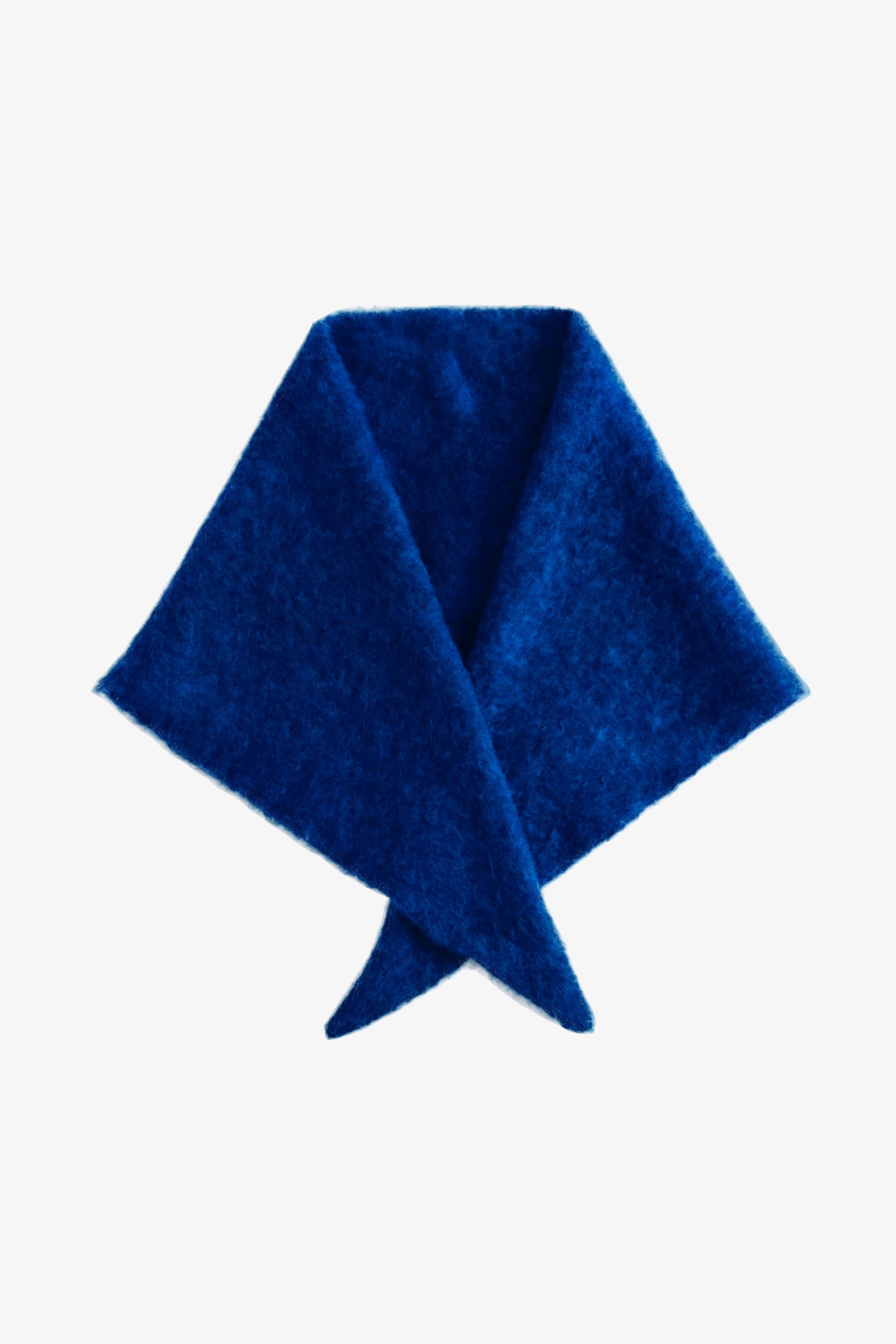 Alpaca Triangle Scarf - Electric Blue