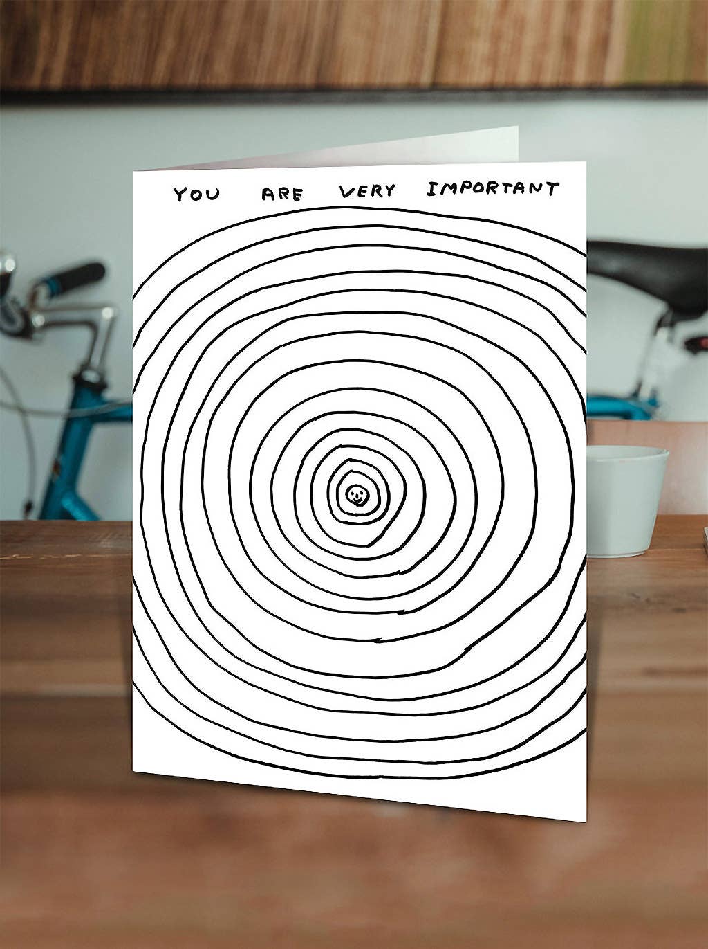 Lustige David Shrigley Grußkarte mit der Aufschrift „You Are Very Important“