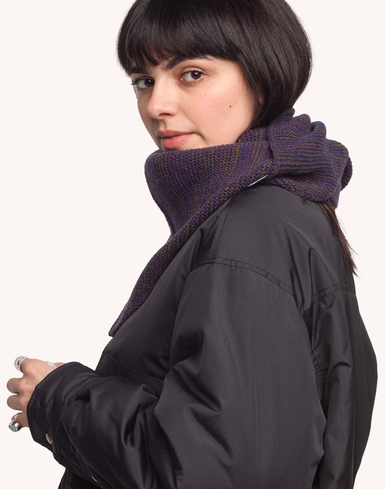 Écharpe Kolmio Bleu Marine Chiné
