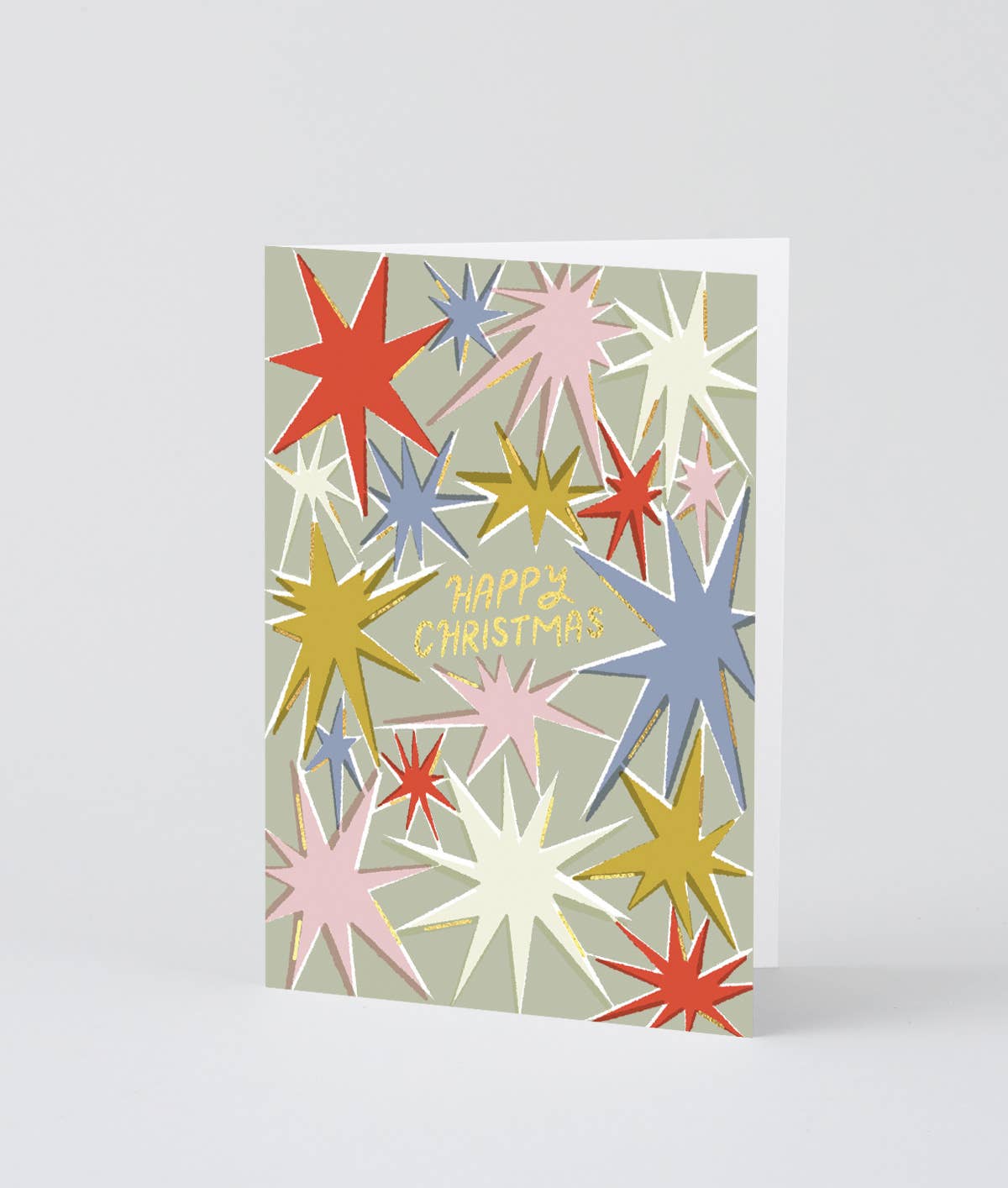 Merry Christmas Stars Holiday Greeting Card