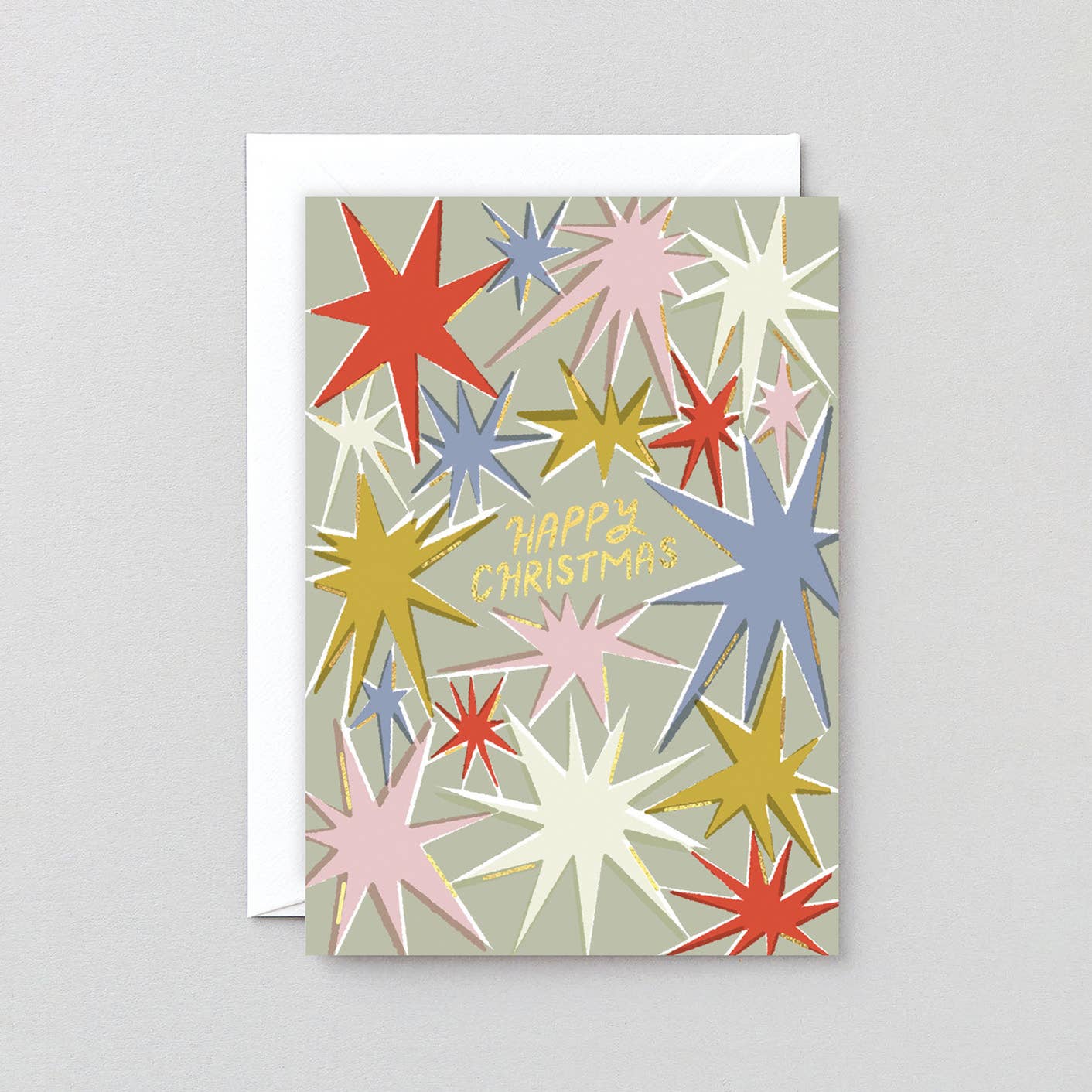 Merry Christmas Stars Holiday Greeting Card