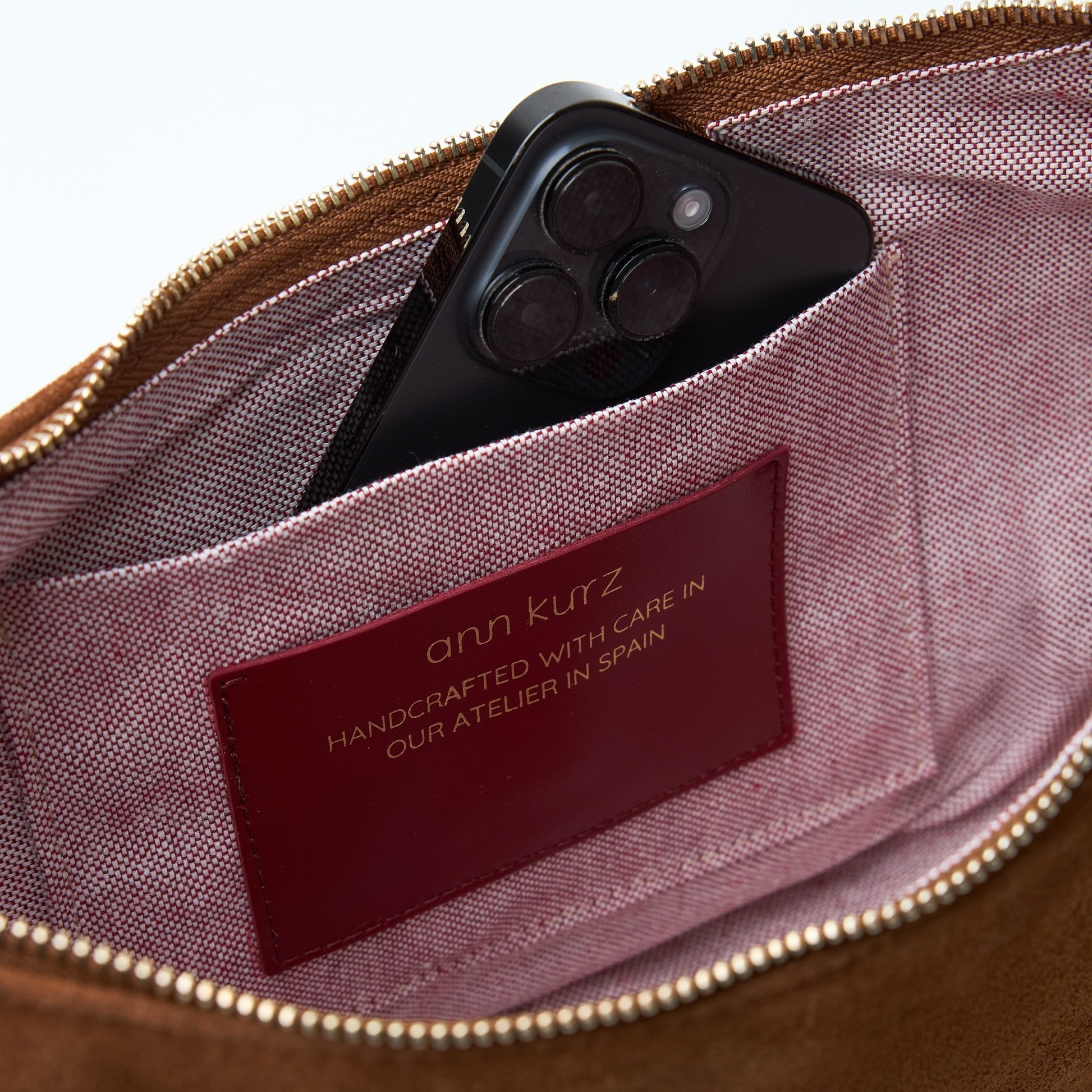 Half Moon - Suede Burgundy