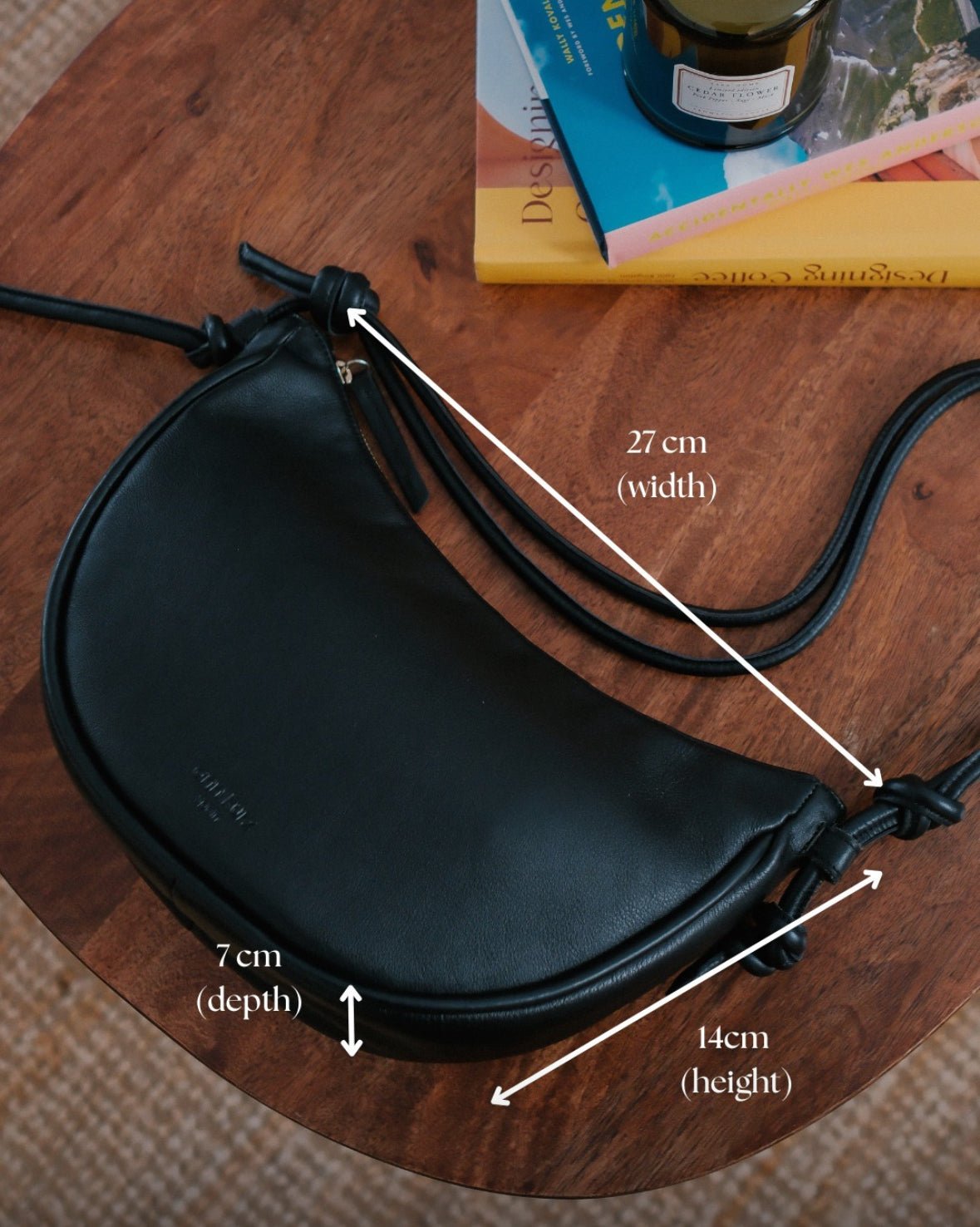 Mini Half Moon - Nappa Black