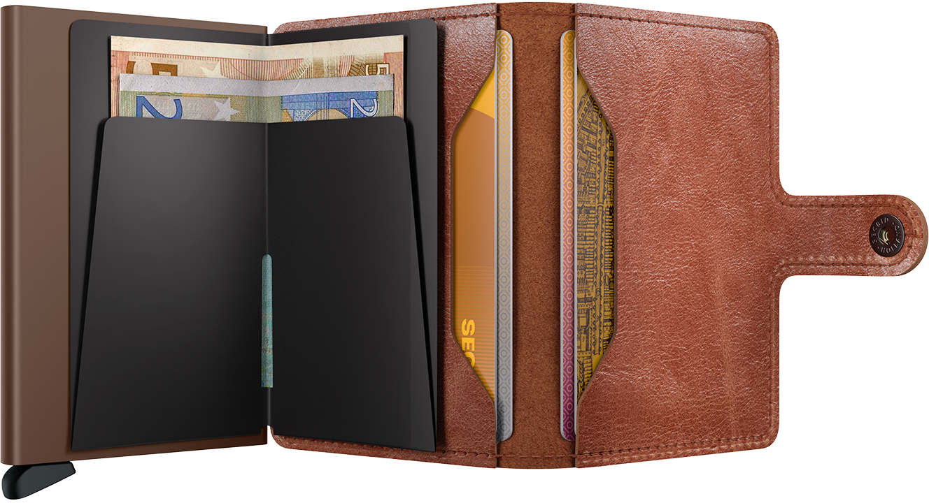 Miniwallet Vintage Cognac-Brown