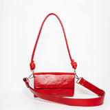 Pack Large with 2 Straps - Shiny Nappa Rosso