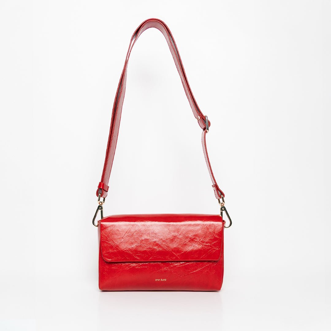 Pack Large with 2 Straps - Shiny Nappa Rosso