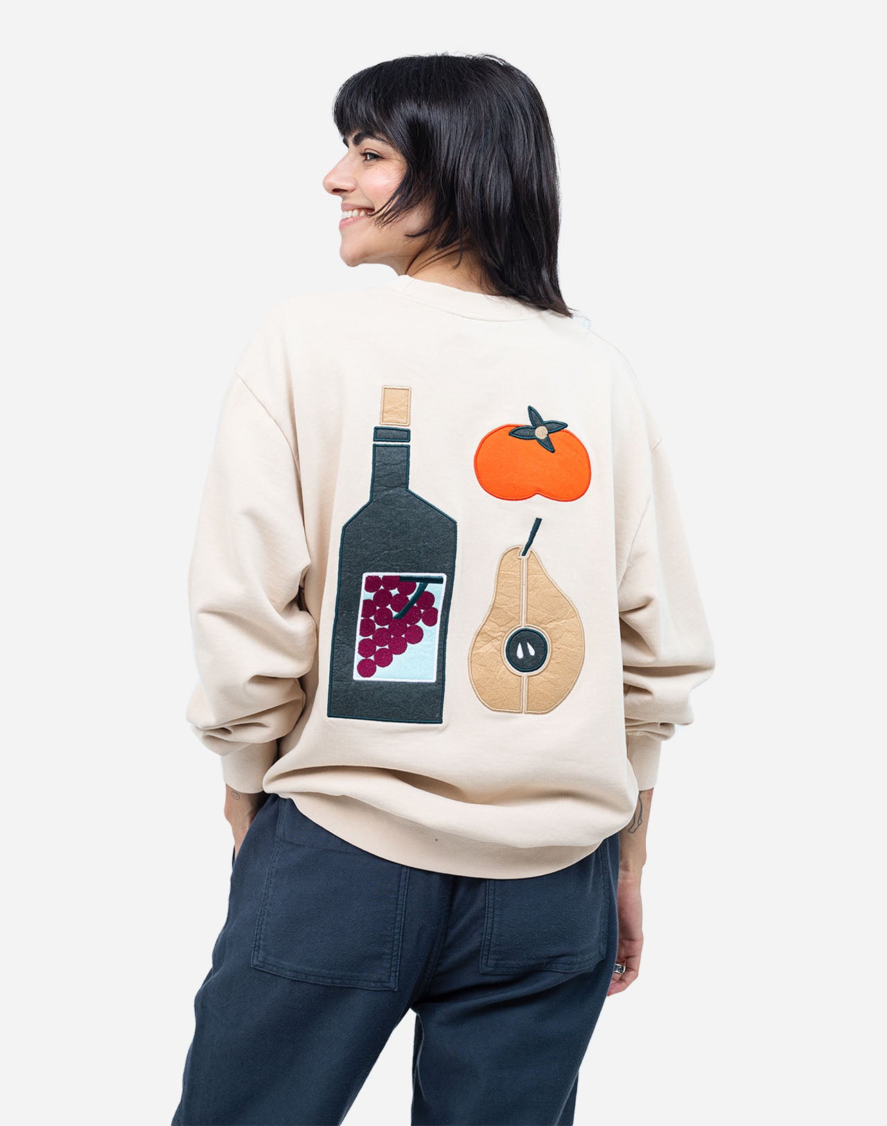 Cream Lunch Time Sweatshirt