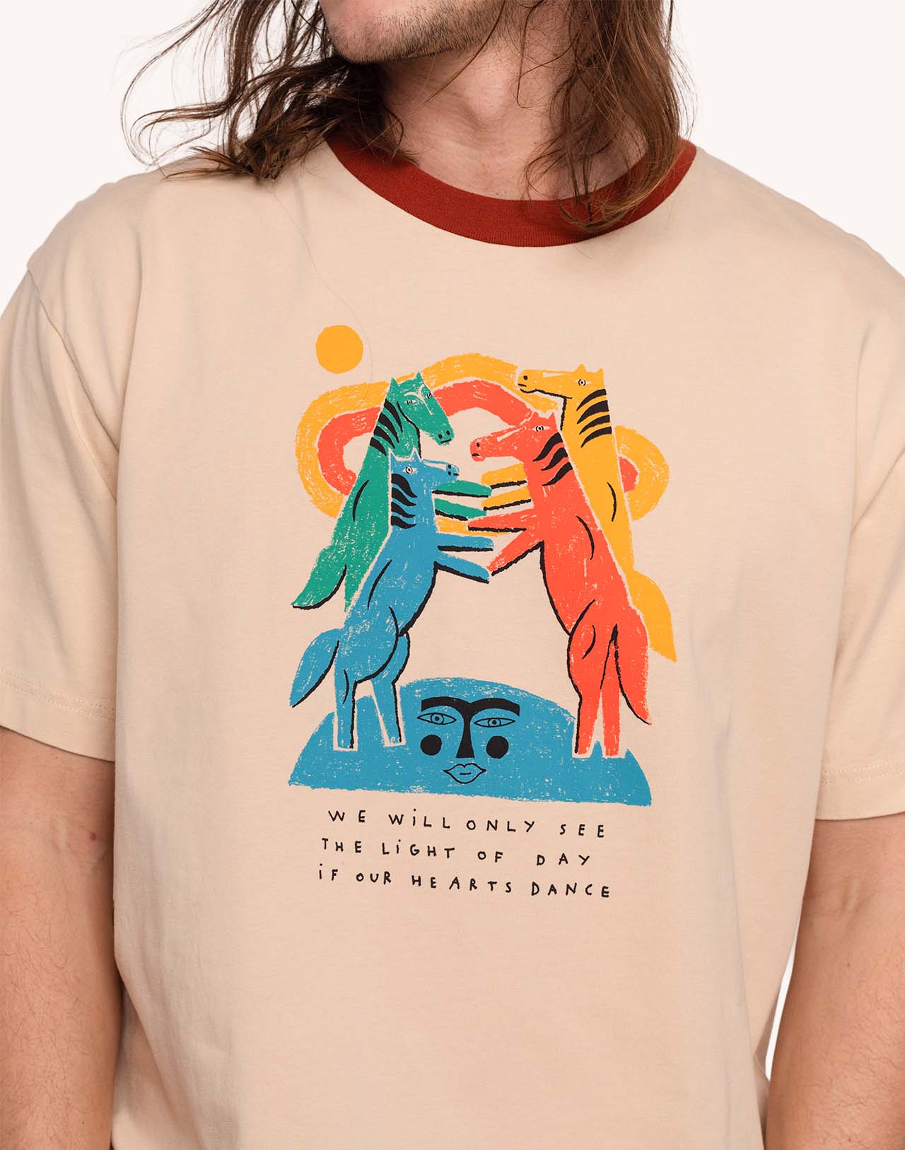 T-Shirt Heart Emotion Crème