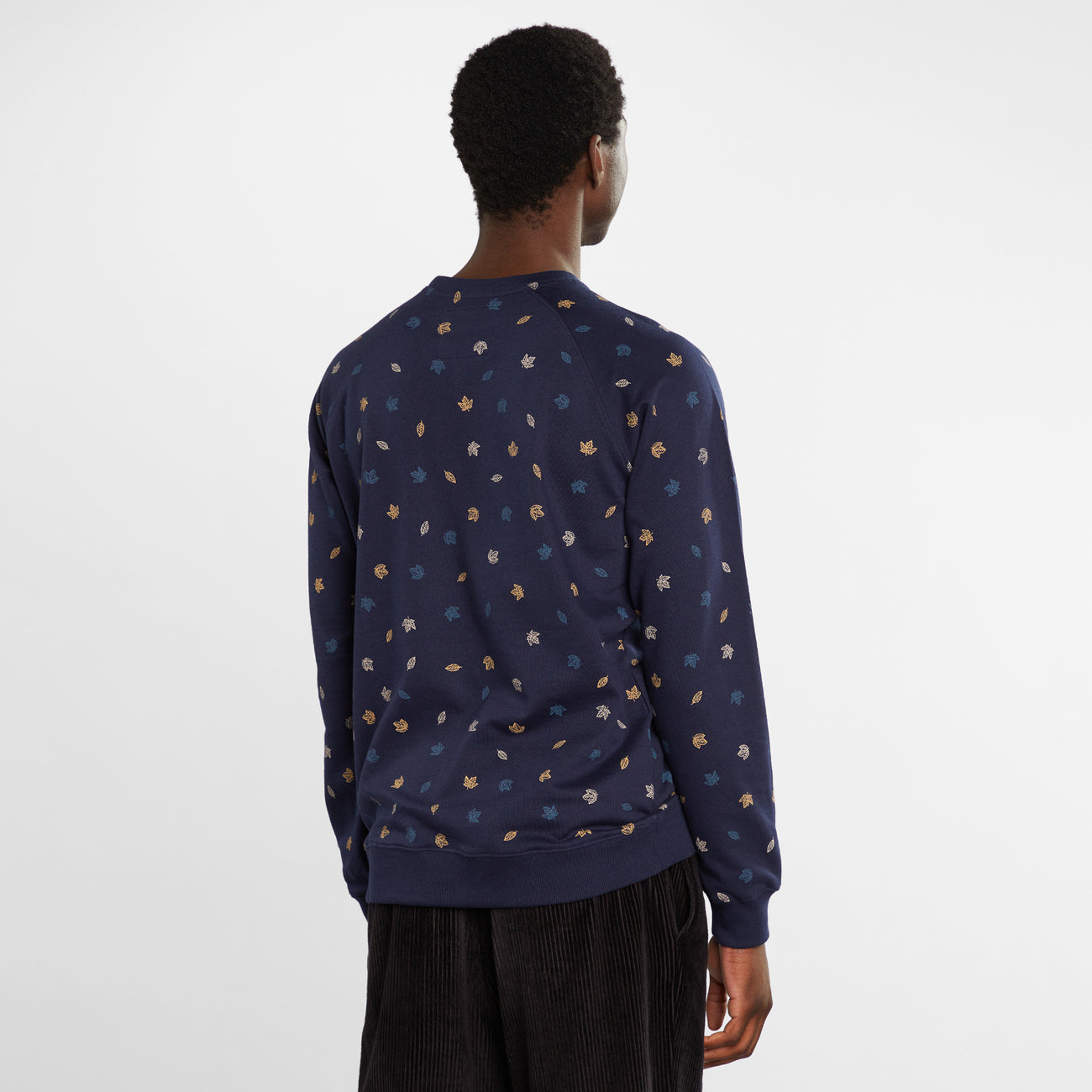 Sweatshirt Malmoe Autumn Leaves Navy