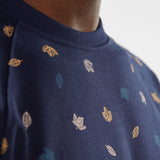 Sweatshirt Malmoe Autumn Leaves Navy