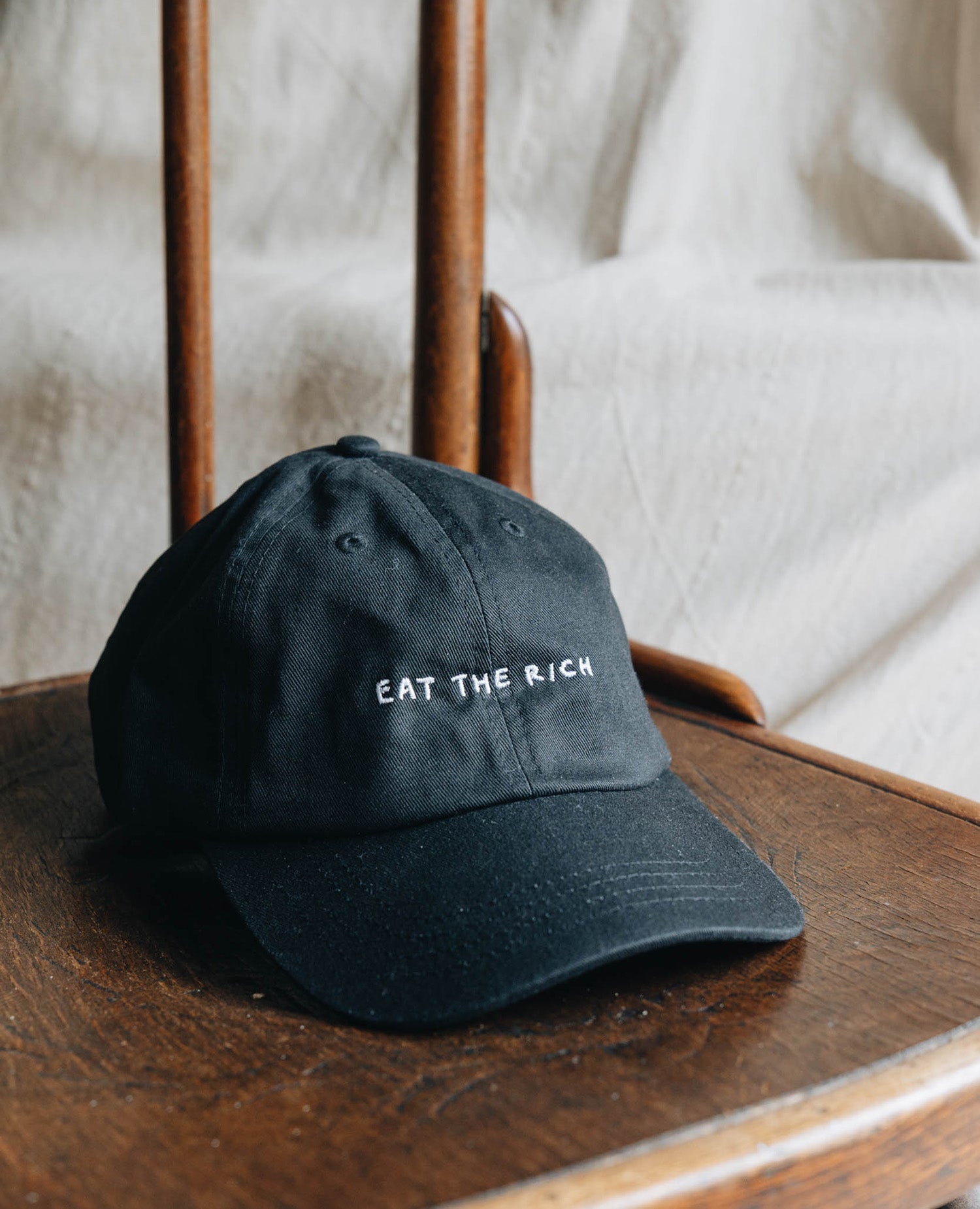 Eat The Rich Dad Cap Black