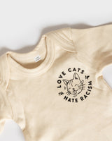 Love Cats Hate Racism Baby Bodysuit