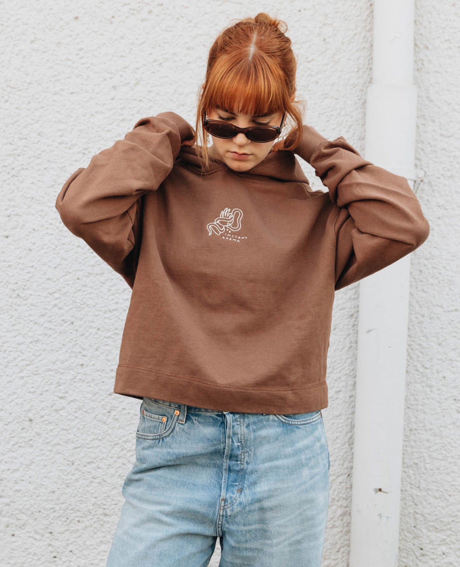 Instant Karma Cropped Hoodie