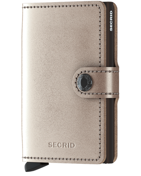 Miniwallet Metallic Champagne Brown