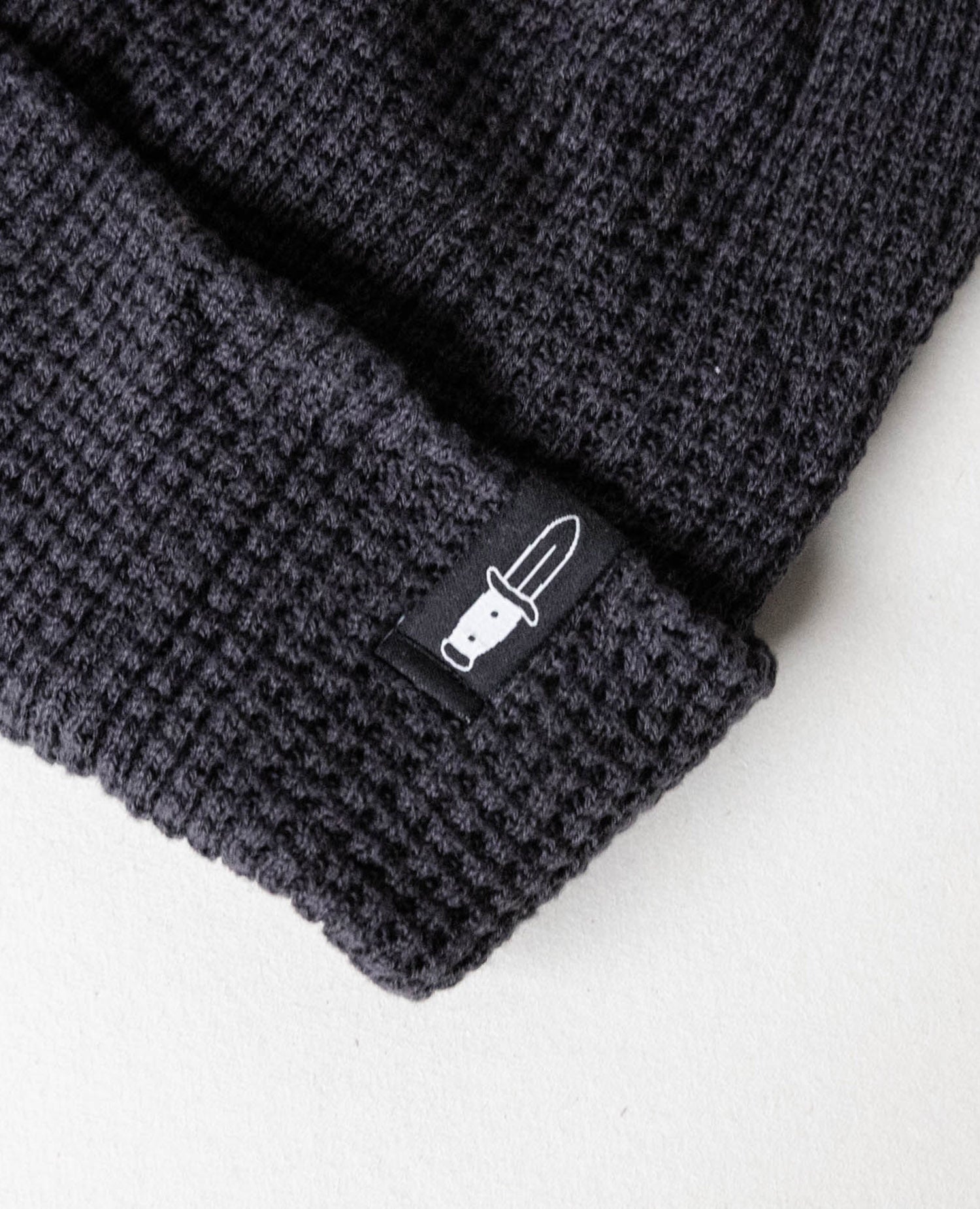 Knife Waffle Beanie Grey