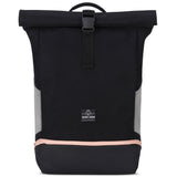 Moderner Rolltop Rucksack für Damen & Herren.  ALT #farbe_schwarz-rosa