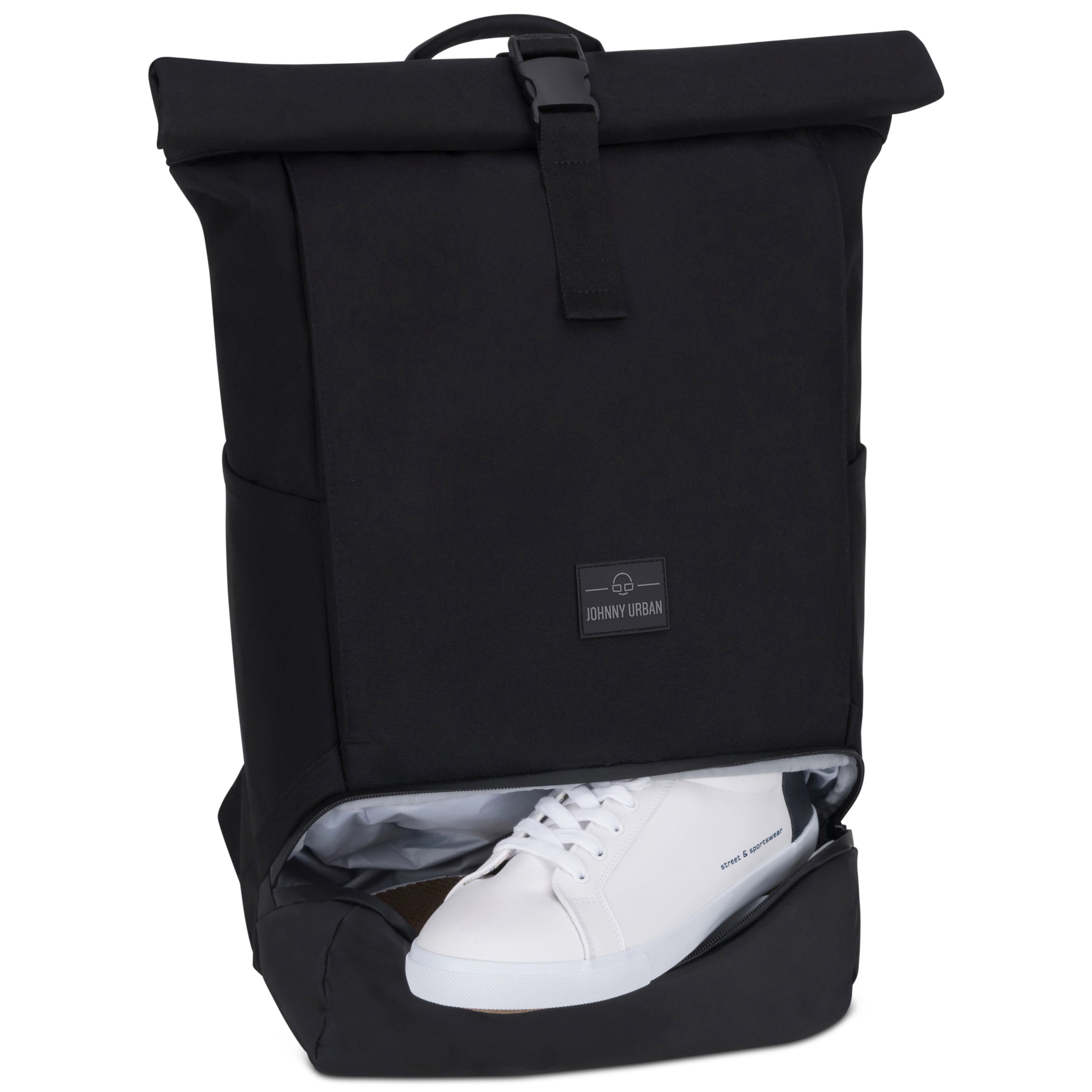 Rucksack mit Extrafach für nasse Klamotten oder Schuhe. ALT #farbe_schwarz