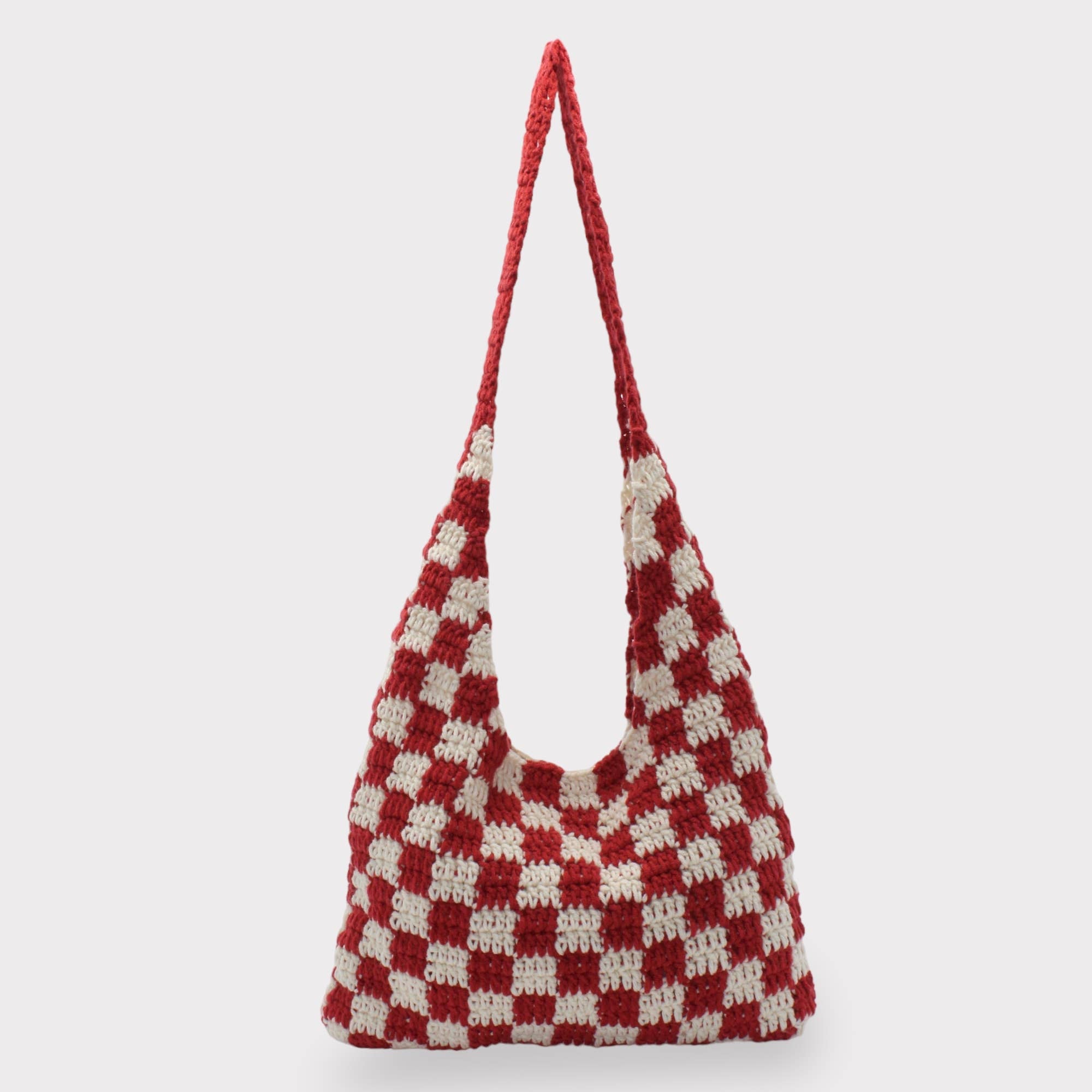 Florals Häkeltasche Mit Blumen - Garn Aufbewahrungstasche 28x21cm